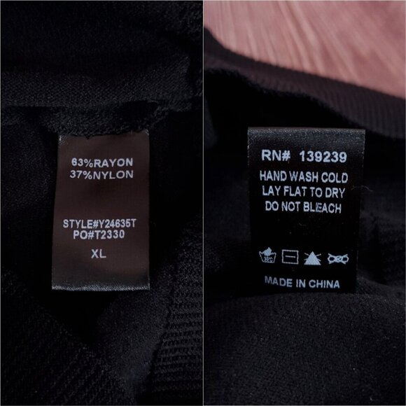 NWT Tuckernuck Womens Size XL Black Wide Neck Valencia Sweater Rayon Nylon - Picture 14 of 16